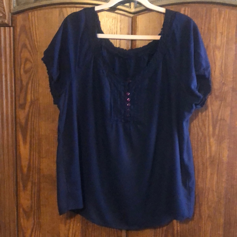 Navy blue casual top